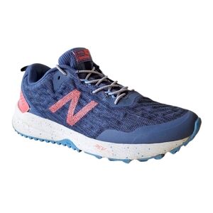New Balance Women's Blue Nitrel V3 Running Walking Shoe  Elastic Laces 8